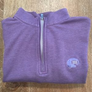 Peter Millar Medium Crown Comfort Interlock 1/4 Zip in Auro (Purple)